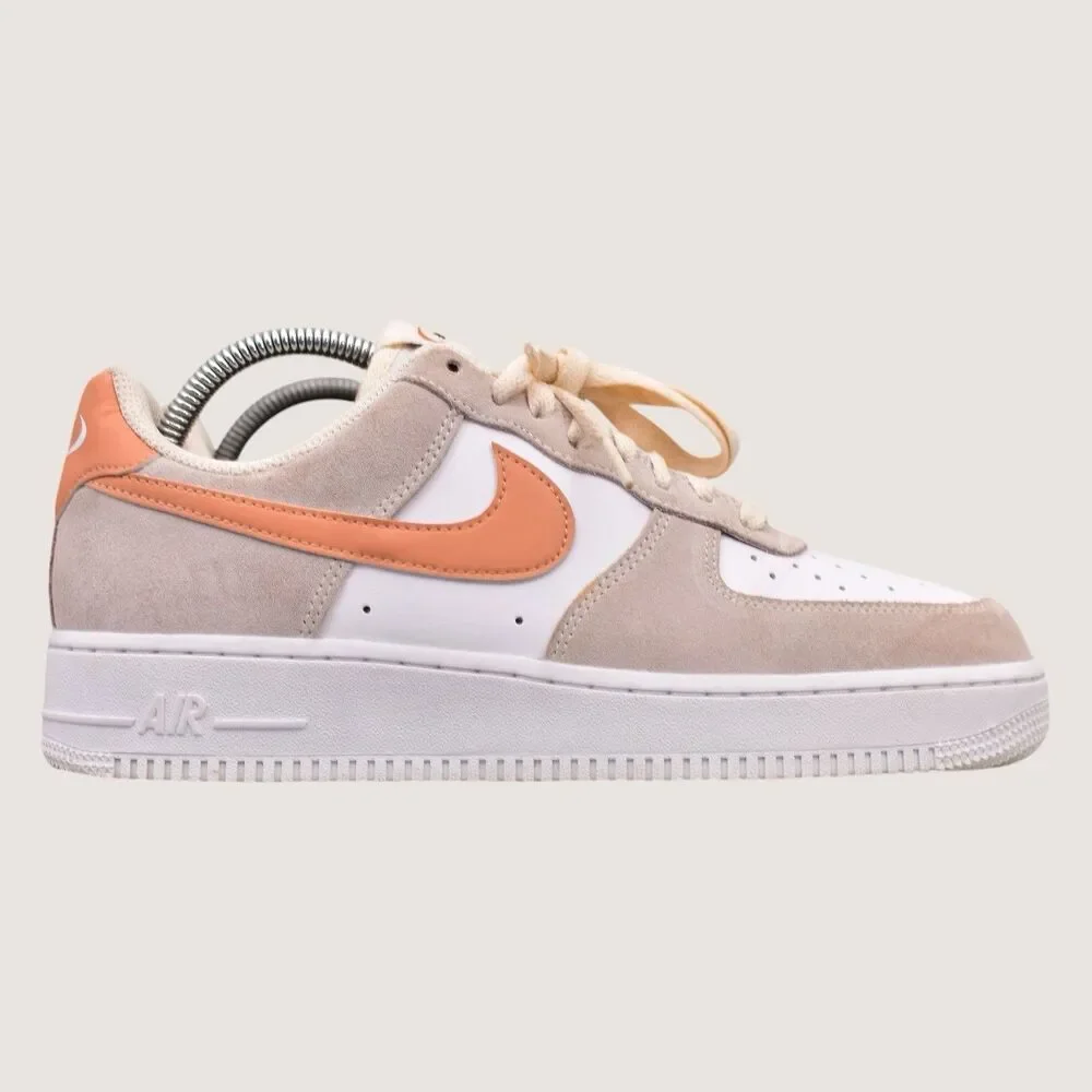 Nike Air Force 1 '07 Sneakers Tennis Shoes Women’s 9.5 White Beige Tan Suede